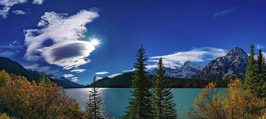 Canada Wall Art featuring the photograph Autumn At Waterfowl Lake Icefield Parkway Alberta Canada by Tommy Farnsworth