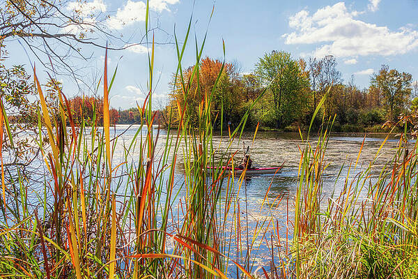Serene Photograph - Autumn By The Lake by Tatiana Travelways