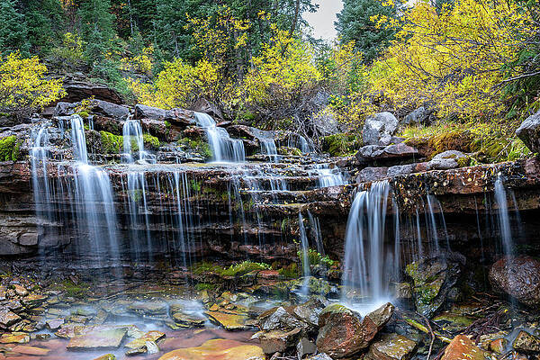 Photograph - Autumn Cascades 1 by Matt Halvorson