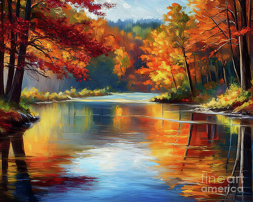 Vintage Wall Art featuring the ai art Autumn Collage by Macro Abundance