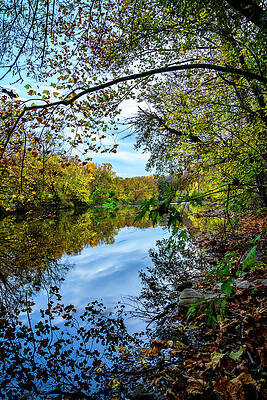 Vibrant Photograph - Autumn Evening On The River by Anthony Hightower