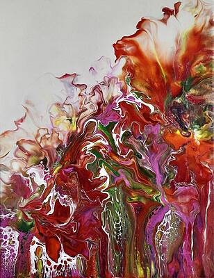 Vibrant Wall Art featuring the painting Autumn Garden by Art From the Heart