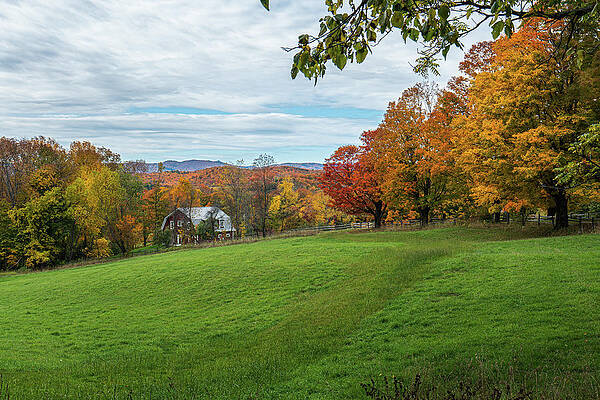 Vermont Photograph - Autumn In Vermont In The Woodstock Countryside 5 by Ron Long Ltd Photography