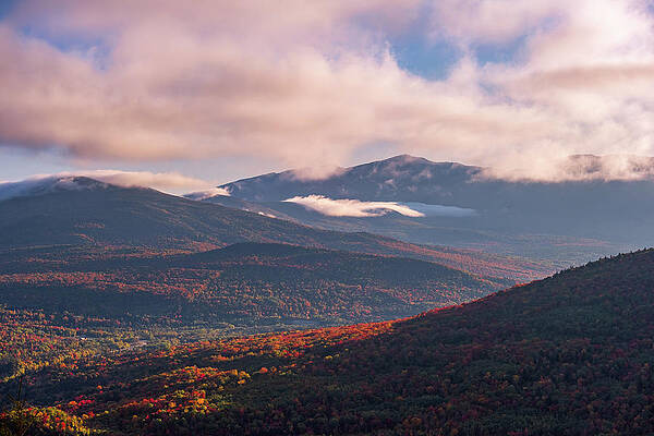 Cloud Wall Art featuring the photograph Autumn Morning In The Zealand Valley by Jeff Sinon