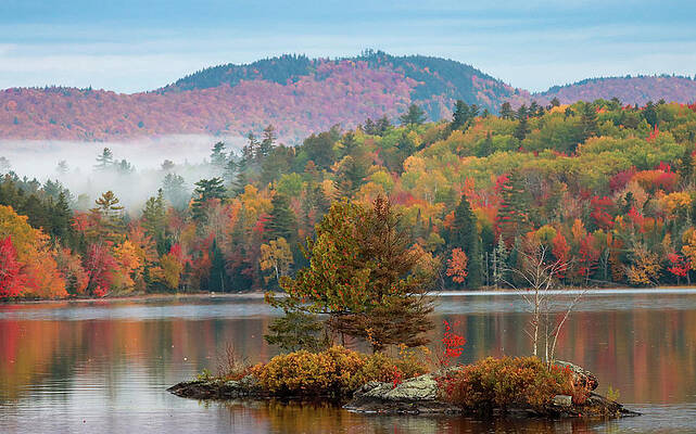 Wall Art featuring the photograph Autumn On Umbagog Lake by Dan Sproul