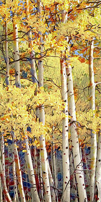 Wall Art featuring the mixed media Autumn Rising In New Mexico by Rebecca Herranen