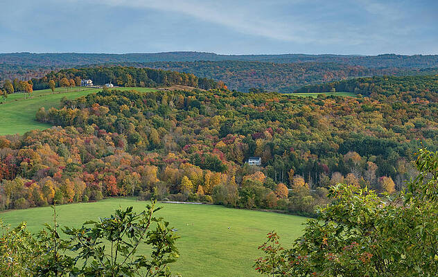 Fall Wall Art featuring the photograph Autumn View At Macricostas Lookout by Dave King