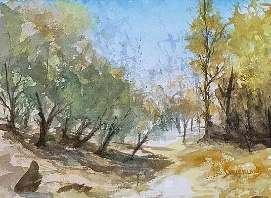 Serene Woodland Scene Painting