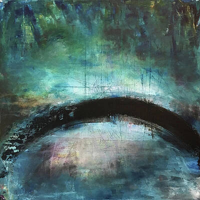 Abstract Wall Art featuring the painting Awe Surrenders by Rodney Frederickson