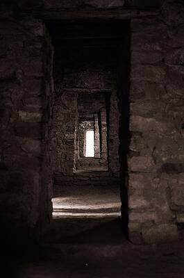 Architecture Wall Art featuring the photograph Aztec Hallway by Chad Thunberg