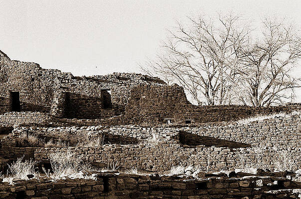 Black And White Photograph - Aztec Ruins by Chad Thunberg