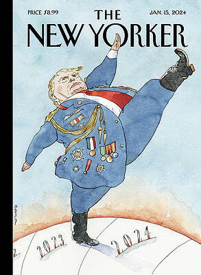 Donald Trump in Military Uniform Wall Art