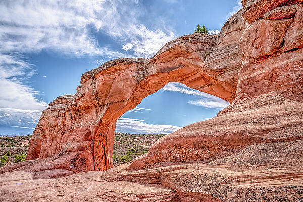 Sky Wall Art featuring the photograph Backside Of Broken Arch by Chris Allmendinger