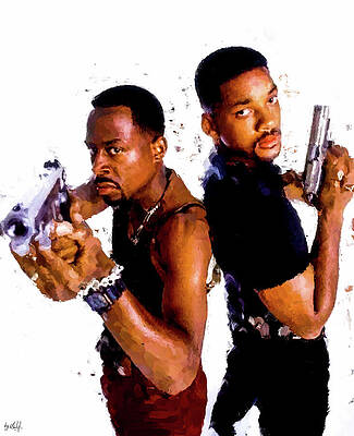 Expressive Digital Art - Bad Boys by Gradify Creations