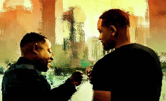 Expressive Digital Art - Bad Boys, Ride Or Die by Gradify Creations