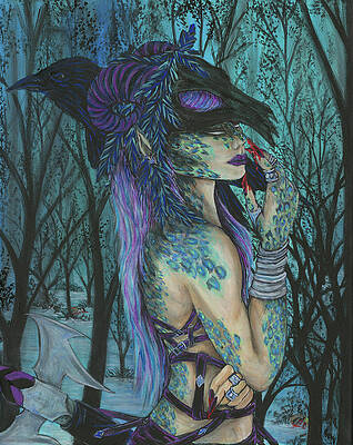 Wall Art featuring the painting Badb by Megan Thompson