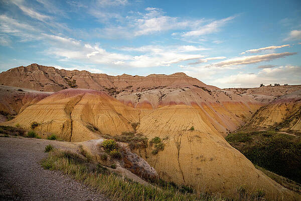 Colorful Badlands at Sunset Photograph