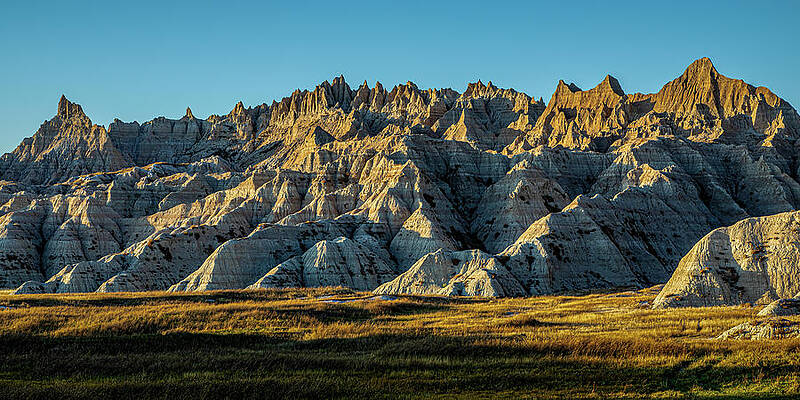 Badlands Pinnacles Panorama 3--color Print