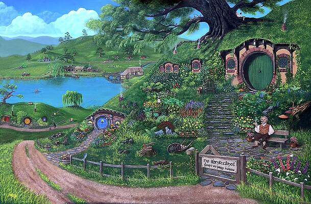 Wall Art featuring the painting Bag End by Marlene Little