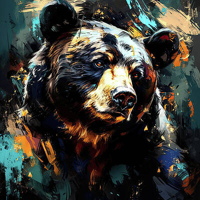 Digital Art - Bear Portrait 1 by Gian Smith