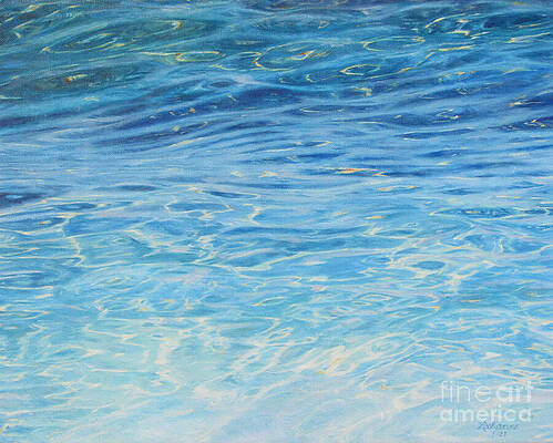 Bahamian Wall Art featuring the painting Bahama Blues - Mixed Emotions by Roshanne Minnis-Eyma