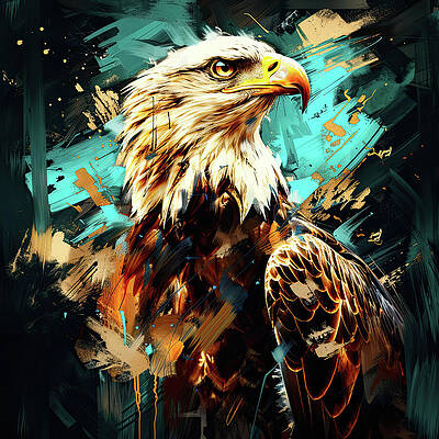 Digital Art - Portrait Eagle 2 by Gian Smith