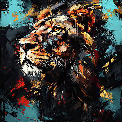 Digital Art - Lion by Gian Smith