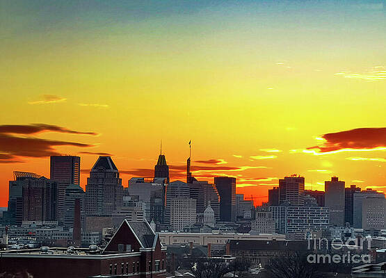 Sunset Photograph - Baltimore At Sunset by Addison Likins