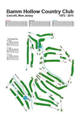 Wall Art featuring the digital art Bam Hollow Country Club by Flop Shot Studio