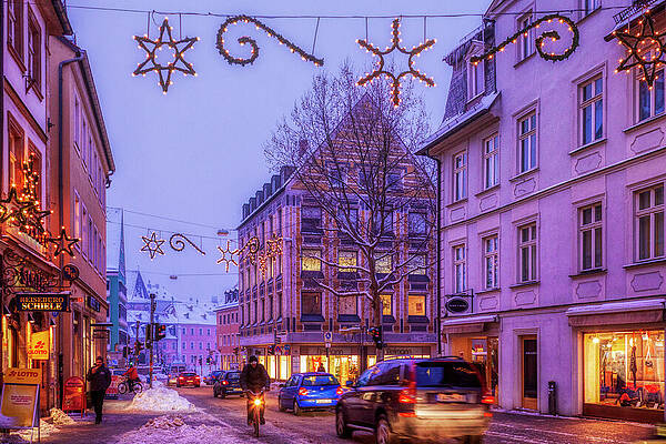 Winter Photograph - Bamberg At Night by Tatiana Travelways