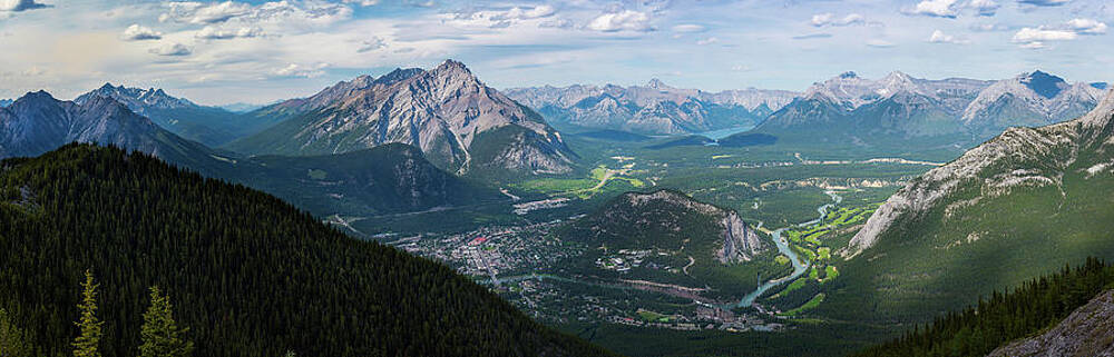 Panoramic Wall Art featuring the photograph Banff From Sulphur Mountain by Owen Weber