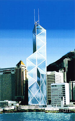 China Painting - Bank Of China Tower In Hong Kong by Yan Bingwu