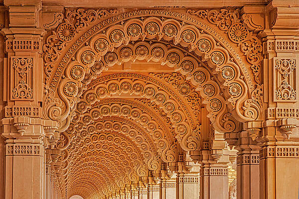 Wall Art featuring the photograph Hindu Temple Arches by Susan Candelario
