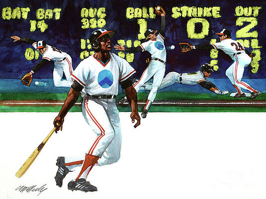 Canada Wall Art featuring the painting Baseball by Tom McNeely