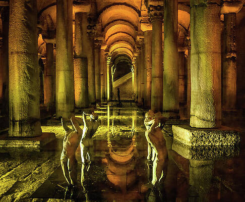 Wall Art featuring the photograph Basilica Cistern In Istanbul by Rebecca Herranen
