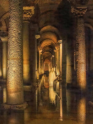 Wall Art featuring the photograph Basilica Cistern Underground Reservoir by Rebecca Herranen