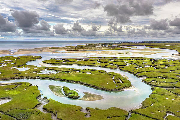 Massachusetts Photograph - Bass Hole Grays Beach by Veterans Aerial Media LLC