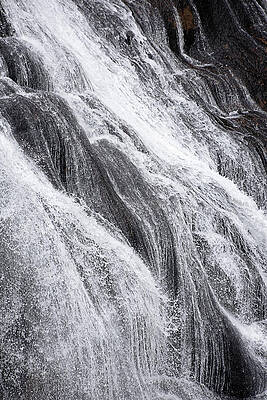 Textured Photograph - Bathing Beauty -- Gibbon Falls In Yellowstone National Park, Wyoming by Darin Volpe