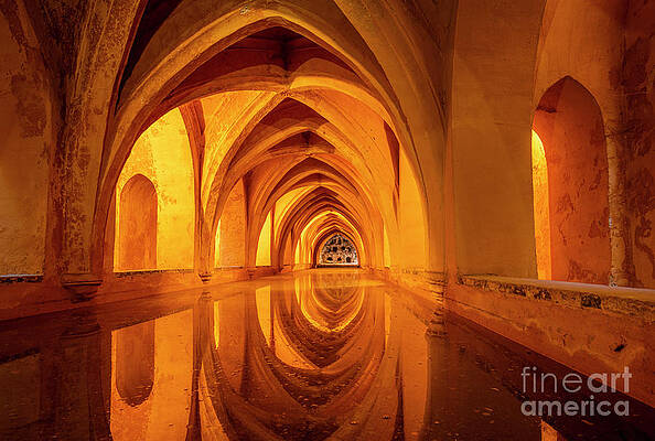 Wall Art featuring the photograph Baths Of Maria De Padilla, Alcazar, Seville by Neale And Judith Clark