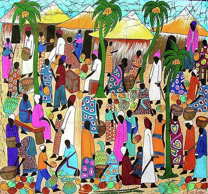 Vibrant Wall Art featuring the painting K-2 by Batik