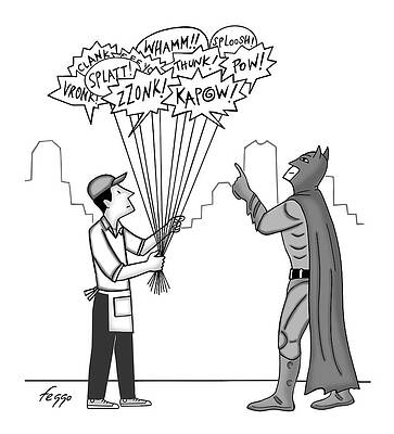 Batman Buys Comic Sound Effects Wall Art