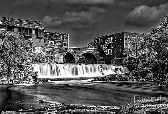 Addison County Photograph - Battell Bridge Waterfall In Middlebury, Vermont by Eric Killorin