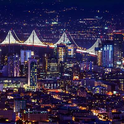 Wall Art featuring the photograph Bay Lights Shine by Louis Raphael
