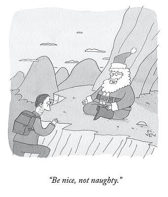 Meditation Wall Art featuring the drawing Be Nice by Peter C Vey