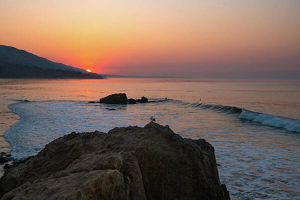 Wall Art featuring the photograph Beach And Mountain Sunrise by Matthew DeGrushe