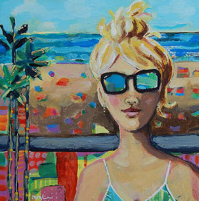 Wall Art featuring the painting Beach Blond by Mary Conner