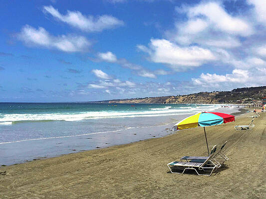 Wall Art featuring the photograph Beach Day In La Jolla California by Matthew DeGrushe