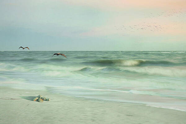 Wall Art featuring the mixed media Beach Day by Maryanne Keeling