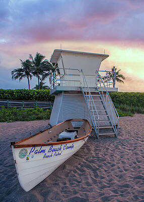 Beach Patrol at Sunset Wall Art