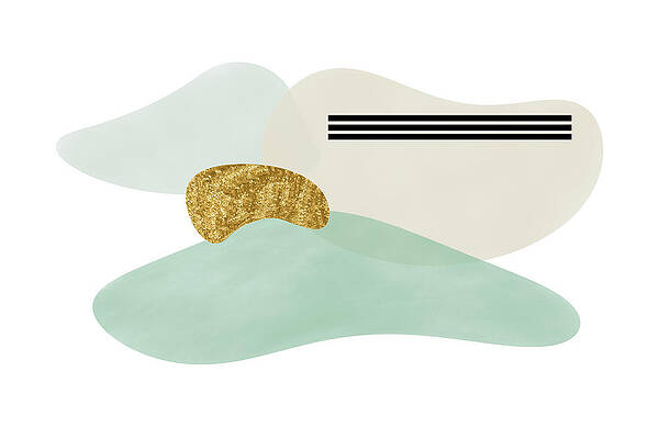 Wall Art featuring the photograph Beach Tone Abstract With Gold And Black Features by Alison Frank